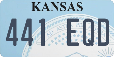 KS license plate 441EQD