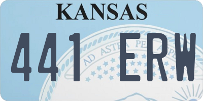 KS license plate 441ERW
