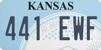 KS license plate 441EWF