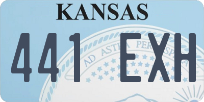 KS license plate 441EXH