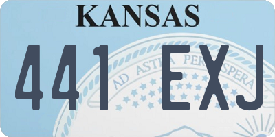 KS license plate 441EXJ