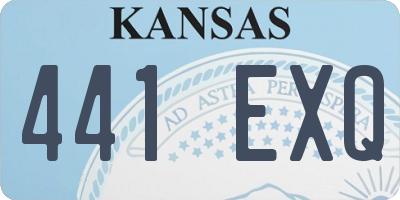 KS license plate 441EXQ