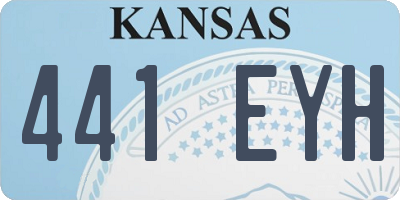 KS license plate 441EYH