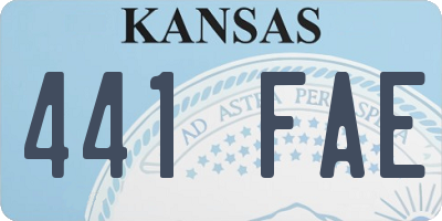 KS license plate 441FAE