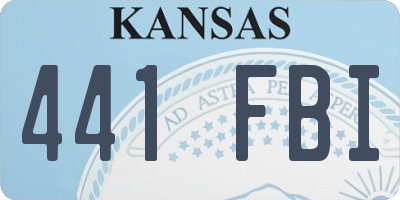 KS license plate 441FBI