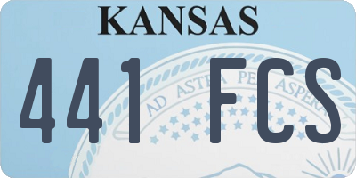 KS license plate 441FCS