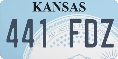 KS license plate 441FDZ