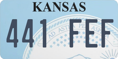 KS license plate 441FEF