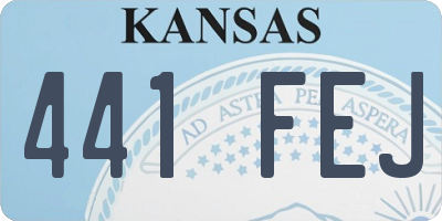 KS license plate 441FEJ
