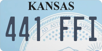 KS license plate 441FFI