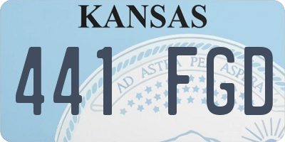 KS license plate 441FGD