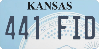 KS license plate 441FID