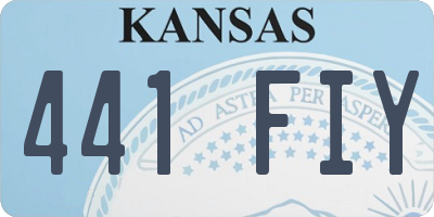 KS license plate 441FIY