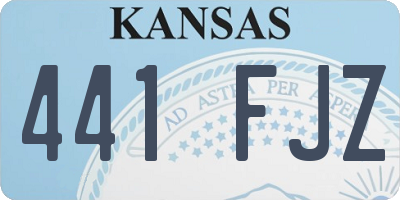 KS license plate 441FJZ