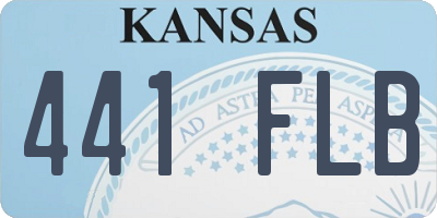 KS license plate 441FLB
