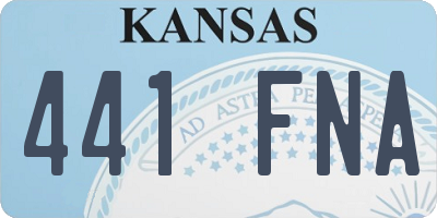 KS license plate 441FNA