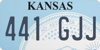 KS license plate 441GJJ