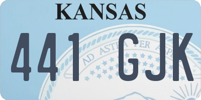 KS license plate 441GJK