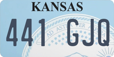 KS license plate 441GJQ