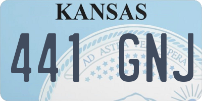KS license plate 441GNJ