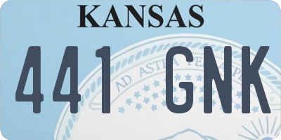 KS license plate 441GNK