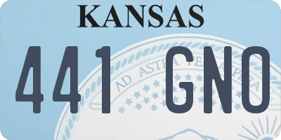KS license plate 441GNO