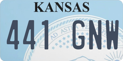 KS license plate 441GNW