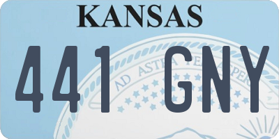 KS license plate 441GNY