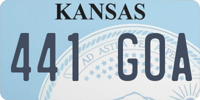 KS license plate 441GOA