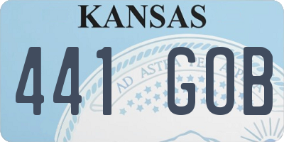 KS license plate 441GOB