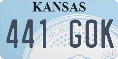KS license plate 441GOK