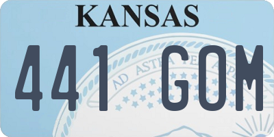 KS license plate 441GOM