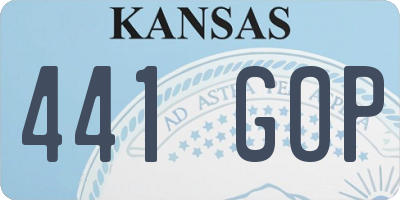 KS license plate 441GOP