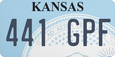 KS license plate 441GPF