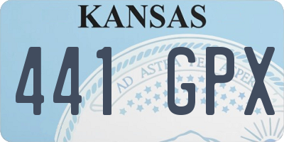KS license plate 441GPX