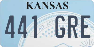 KS license plate 441GRE