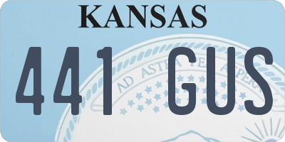 KS license plate 441GUS
