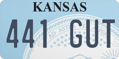 KS license plate 441GUT