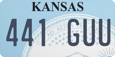 KS license plate 441GUU