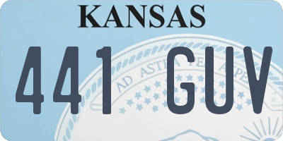 KS license plate 441GUV