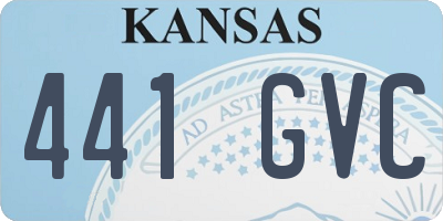 KS license plate 441GVC