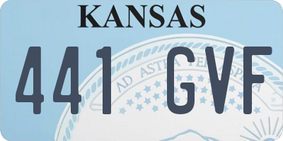 KS license plate 441GVF