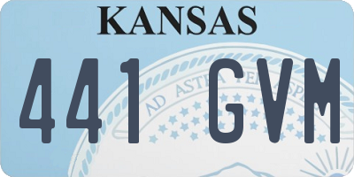 KS license plate 441GVM