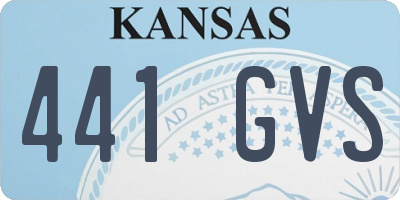 KS license plate 441GVS