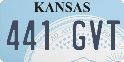 KS license plate 441GVT