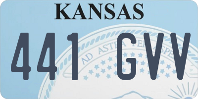KS license plate 441GVV