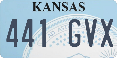 KS license plate 441GVX