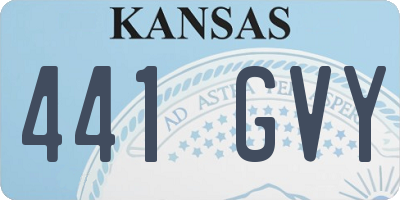 KS license plate 441GVY