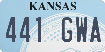 KS license plate 441GWA