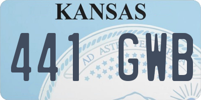 KS license plate 441GWB